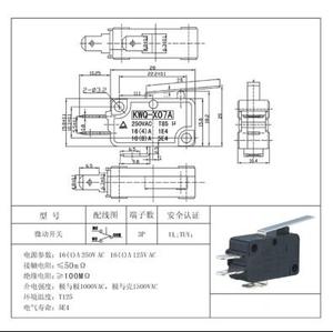 ハンドル付きマイクロスイッチリベット付きV-152-1C25シルバーコンタクト16A250Vリミットスイッチ - Product Image 5