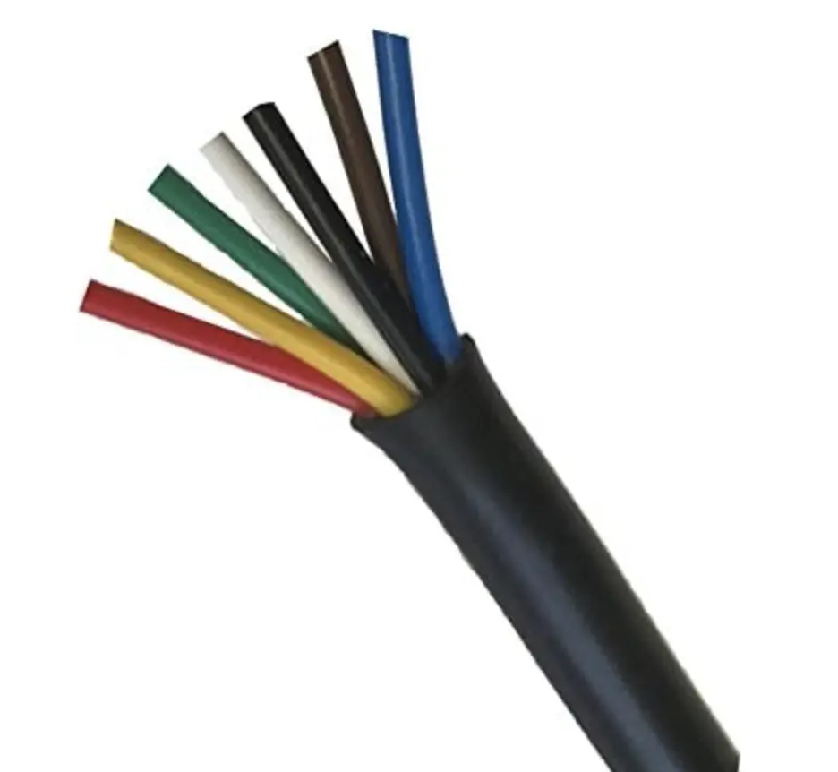 Heavy Duty 14 Calibre 7 Way Conductor Wire RV Trailer Cable Aislado Trenzado Cobre puro 100% Conductor de cobre, codificado por colores