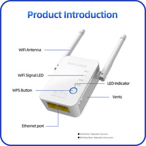 PIX-LINK WR17 Repeater High Power <strong>Wireless</strong> <strong>Network</strong> Signal Repeater Amplifier 300M Router Extender Transmitter Receiver 2 Antenna - Product Image 6