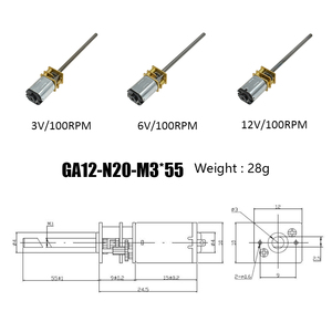 DC 3V/6V/<span class=keywords><strong>12V</strong></span> N20 Mini Micro Metal Gear <span class=keywords><strong>Motor</strong></span> DC Motoren As M3/M4 x 34/55mm 15/30/60/100/150/200/300/400/500/600/800/1000 RPM - Product Image 5