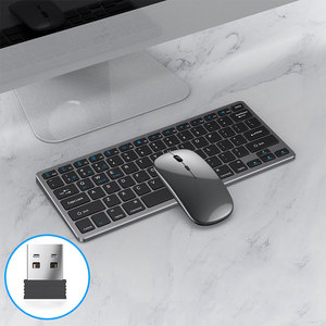 MINI PC Inalámbrico 78 Teclas Teclado y Ratón Combo Recargable Teclado y Ratón Combo Para Oficina