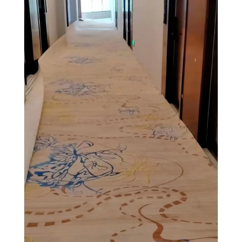 Wand zu Wand hochwertiger China Axminster-Steppteppich Luxustilanzug Bodenbelagdruck kundenspezifisches Design Hotelteppich zu verkaufen