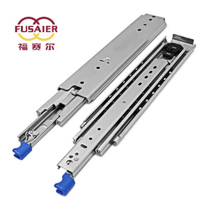 Rodamiento de bolas de extensión completa de 76mm, toboganes de cajón resistentes, riel telescópico con bloqueo de bloqueo, herrajes para muebles, Tobogán de guía lineal - Product Image 5
