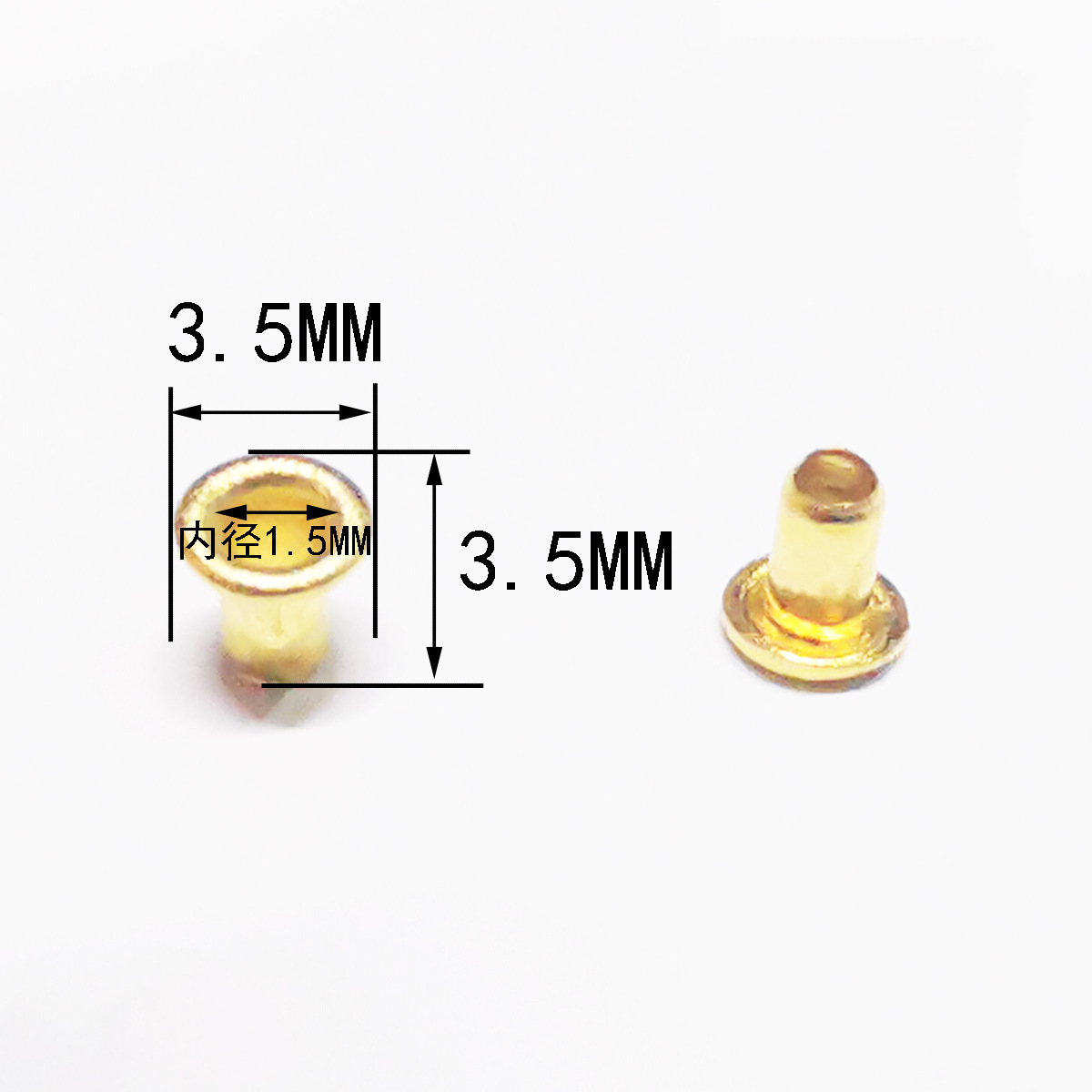 9 Or - Trou d'aération de 1,5 mm de diamètre intérieur