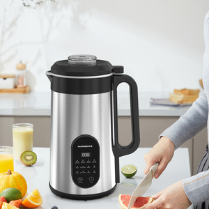 51oz 8 in 1 somun ve soya süt makinesi yapmak badem/yulaf süt ve suyu otomatik temiz zamanlayıcı sıcak tutmak paslanmaz çelik tasarım - Product Image 2