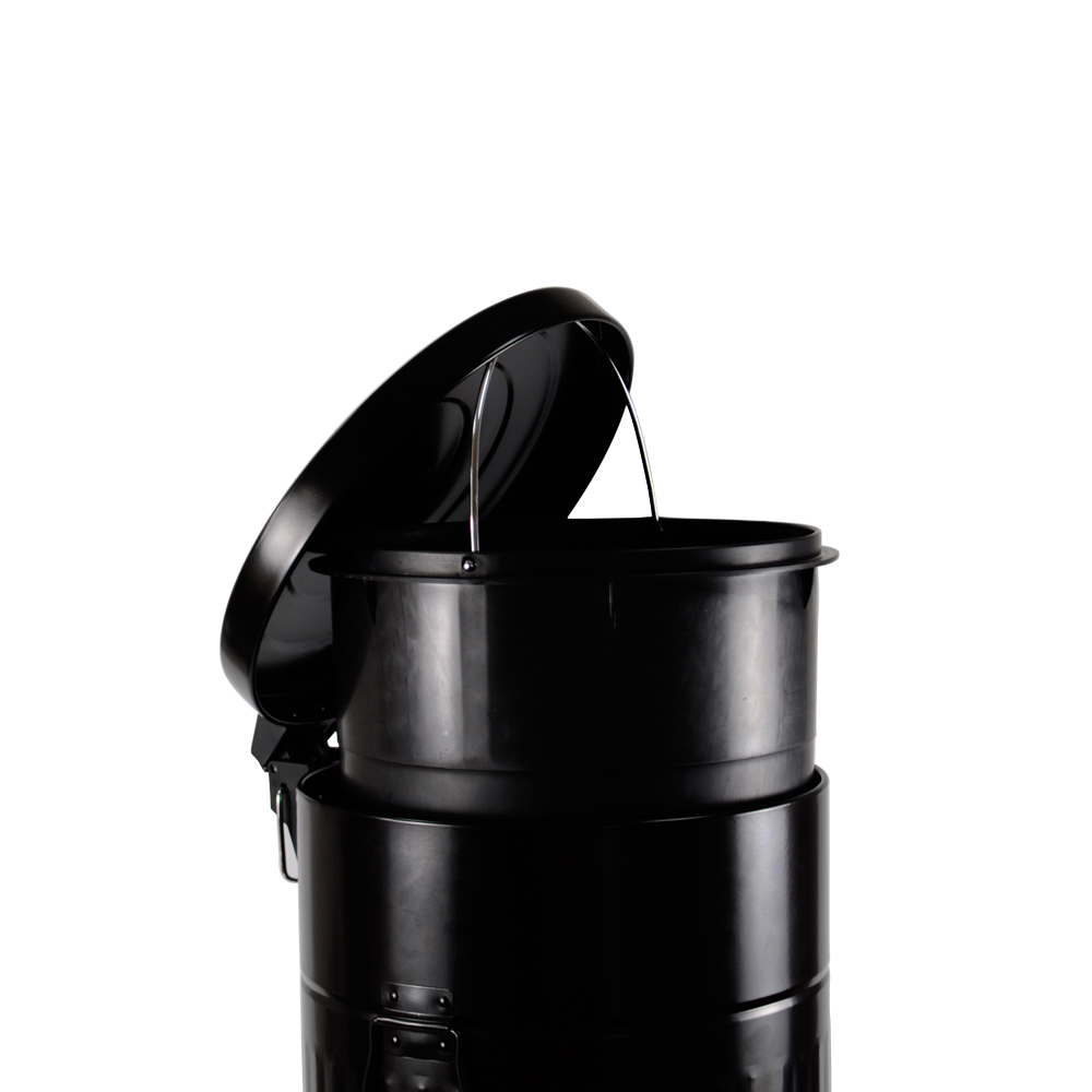Hot Sales Bathroom Roman Cover Trash Can Stainless Steel Soft Close Pedal Waste Bins Embossed Design Bathroom Trash Bins
