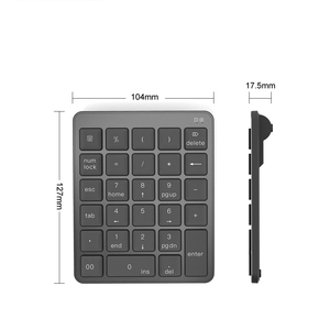 Miniteclado de tijera multifunción portátil, recargable, teclado con número, USB, BT, inalámbrico, 28 teclas, numérico, para Finanzas