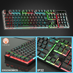 High Quality SC715 Mixed Color LED <strong>Light</strong> 104 <strong>Keys</strong> Wired USB <strong>Computer</strong> Peripherals New Gaming Multimedia <strong>Keyboard</strong> - Product Image 5