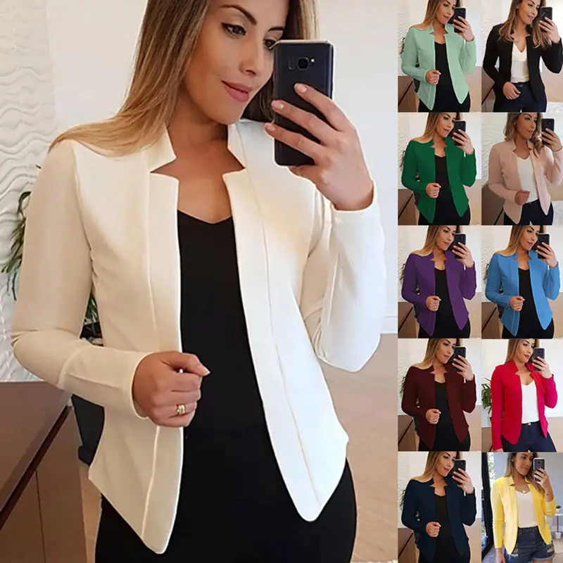 2023 alta calidad 5XL blanco y negro mujeres señoras invierno corto Blazers