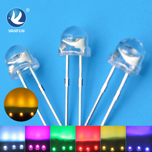 Vancfun หลอดไดโอด LED แบบจุ่ม4.8/5มม. เลนส์สีขาวใสมุมมอง120องศาช่องรับแสง5โวลต์รู1000 455nm ไดโอด460nm - Product Image 6