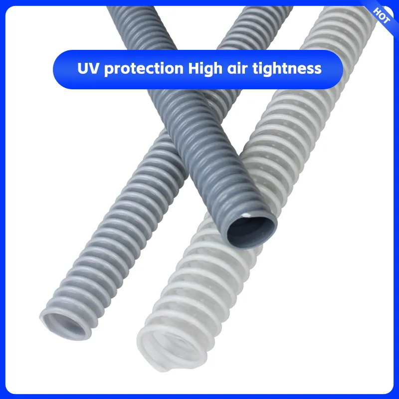 Pipa vakum PVC tabung penghisap Helix 20*25mm, pipa vakum fleksibel PVC