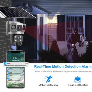 V380 4MP Exterior Solar Wifi Cámara DE SEGURIDAD Lente Dual 3 Pantalla Cámara de red Visión nocturna Sensor CMOS Almacenamiento de datos en la nube - Product Image 6
