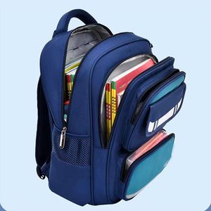 新款工厂定制儿童书包青少年背包小学书包带标志男童女童儿童牛津