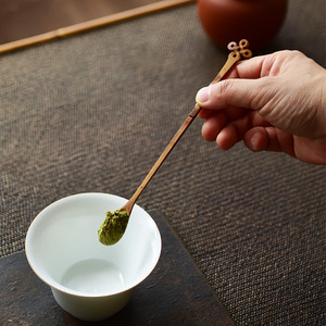ESTICK Matcha bambu kaşık çay hediye kutusu Set beyaz parlak sır kumtaşın çay hediye kutusu Set beyaz Matcha bambu kaşık - Product Image 6