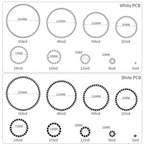 WS2812B indirizzabile singolarmente RGBIC anello a LED WS2812 241LED modulo luce DC5V - Product Image 3