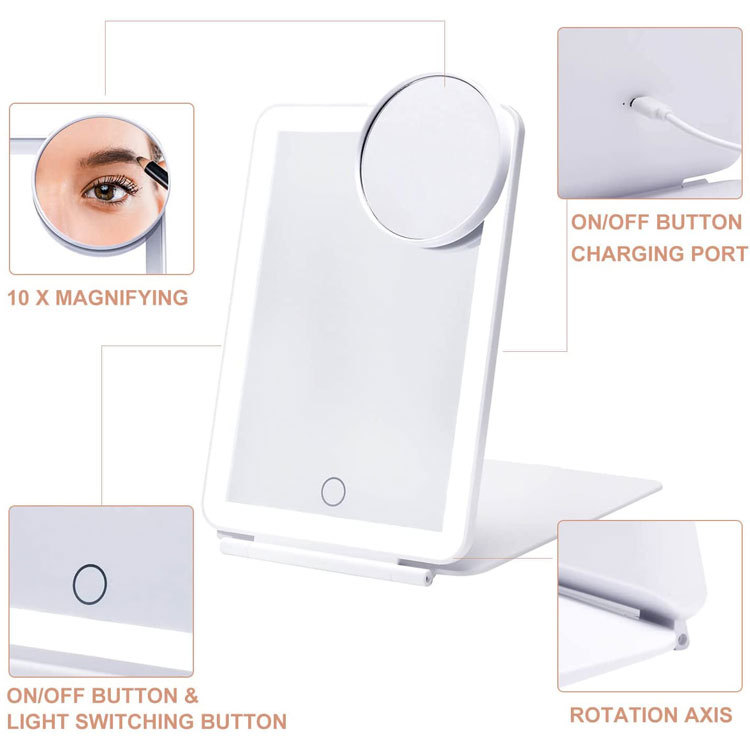 White with round mirror