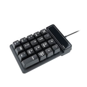 Miniteclado mecánico portátil con cable USB, teclado numérico suspendido para ordenador, PC y portátil, 19 teclas