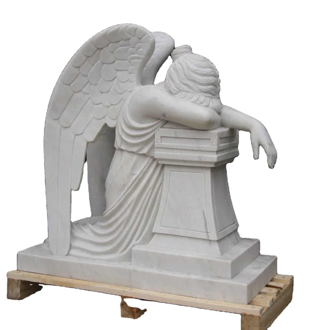 Handmade mármore branco granito sentado ângulo escultura estátuas