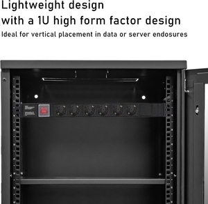 Germania tipo 1U PDU unità di distribuzione potenza montaggio Rack 110-250V germania tipo 16A 8 prese interruttore PDU - Product Image 6
