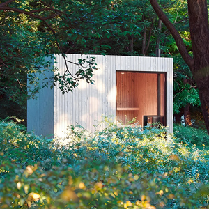 Sauna quadrada esperta moderna com controle de temperatura do toque da parte alta e assento ergonômico confortável