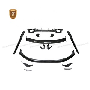 Para <span class=keywords><strong>Audi</strong></span> R8 2022-2024 Modelo Car Facelift Desempenho Estilo Corpo De Carbono Seco Kit Lábio Dianteiro Canards Sideskirt Spoiler Difusor Traseiro - Product Image 4