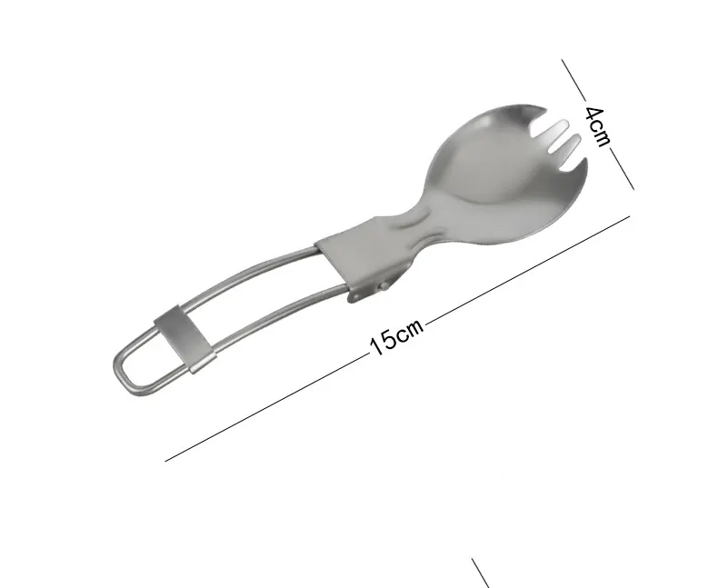 Cubiertos plegables de grado alimenticio, juego de cubiertos portátil de acero inoxidable 304, con cuchara, tenedor, cuchillo para Cena