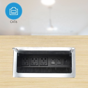 スマートソケット中国コンピュータテーブルネットワークソケット電源ストリップフリップアップソケット用rj45フリップアップカバー