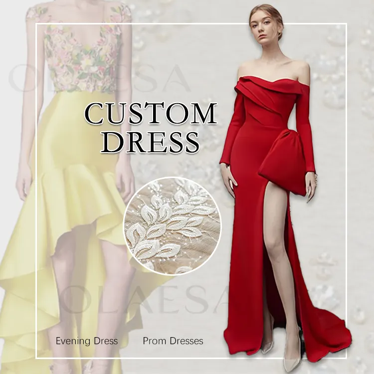 TAO Vente en gros, robes rouges personnalisées, robes de soirée pour femmes, robes de demoiselle d'honneur élégantes, robe de bal élégante à épaules dénudées