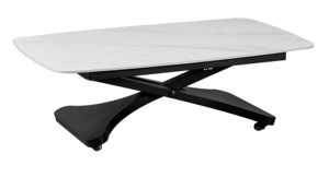 Muebles de comedor multifunción para el hogar, parte superior de cerámica de altura ajustable, mesa de comedor con patas recubiertas de polvo - Product Image 4