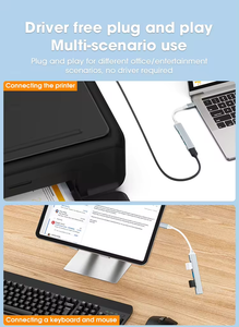 4 in 1 USBタイプCハブマルチポートアダプタ高速USB 3.0ポートUSBCラップトップおよびタイプCデバイスに広く対応 - Product Image 3