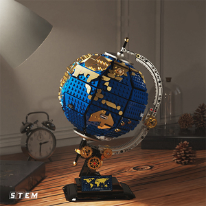 3Dビルディングブロックセット1455レンガキッズDIYSTEM科学宇宙探査360 ° 回転アセンブリ地上地球モデルキット