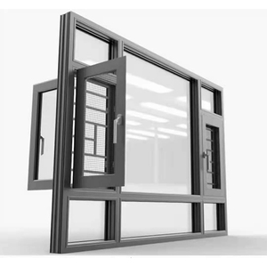 <strong>Windows</strong> High Quality Double Glass <strong>Window</strong> Aluminum Alloy Horizontal Metal <strong>Windows</strong> Modern Customized Heat Insulation <strong>Windows</strong> - Product Image 4