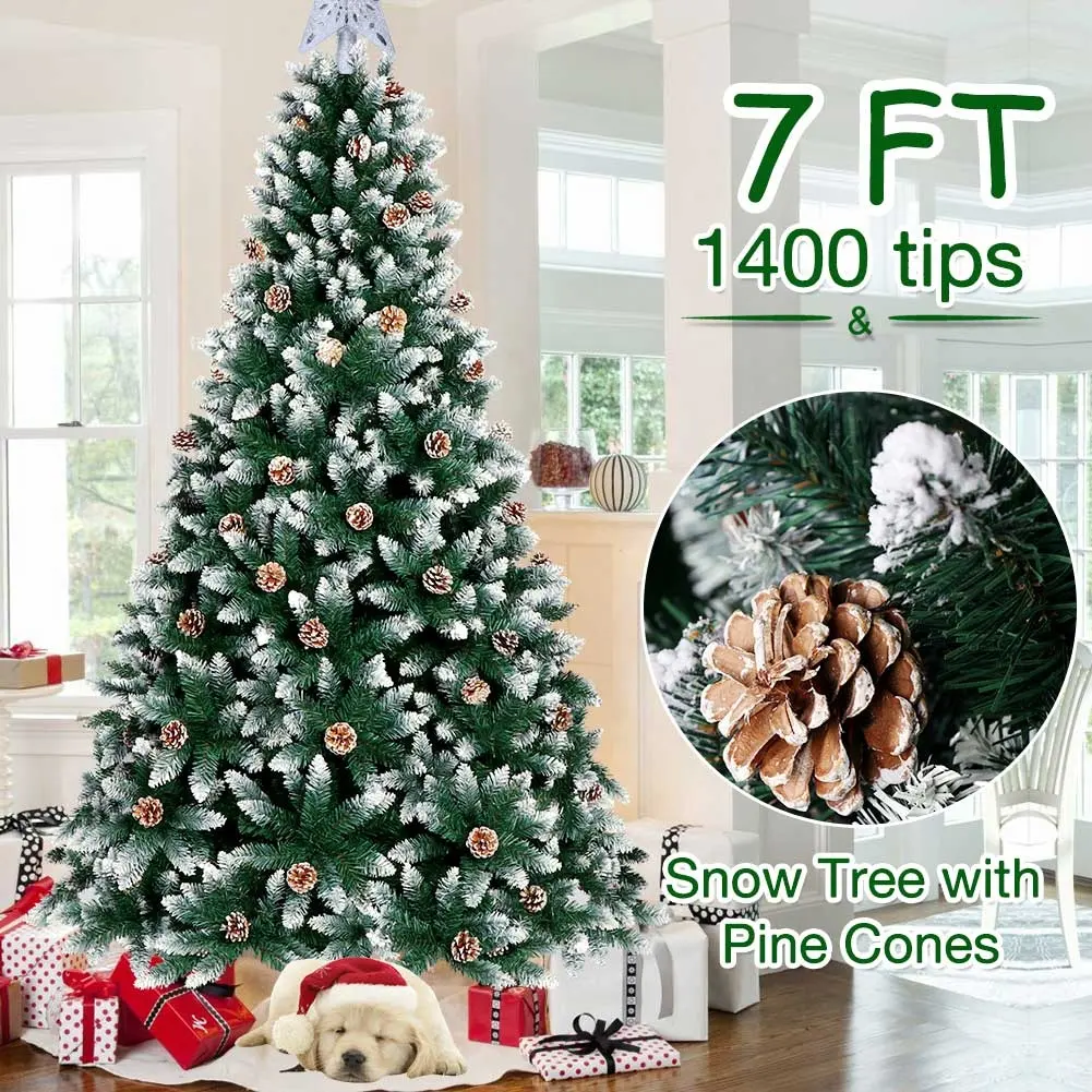 OurWarm Customized Outdoor Indoor Arbol De Navidad Christmas Decoration supplies Flocked Christmas Tree