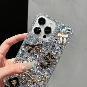 تصميم فاخر مصنوع يدويًا من الألماس لهاتف iPhone ، Pro Max ، جودة عالية ، حرفة خاصة متألقة للنساء بالكهرباء - Product Image 3