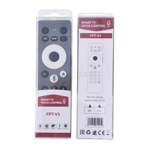 รีโมทควบคุมด้วยเสียงอัจฉริยะ BT กล่องพีวีซีสีเทา FPT-V3แบบไม่มีคำสำหรับรีโมททีวี LED - Product Image 6