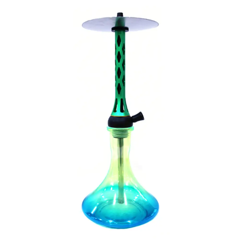 Shisha Hookah en alliage d'aluminium vert rouge bleu, grand narguilé en métal