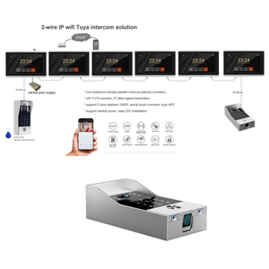 <strong>Fingerprint</strong> Unlock Tuya Smart 1080P 7inch LCD Wifi Video <strong>Intercom</strong> <strong>System</strong> Video Door Phone Camera With Motion Detector - Product Image 5