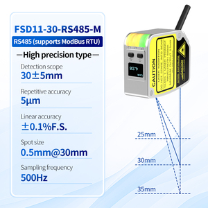 Alta precisão FSD11-30-RS485-M Laser Ranging <span class=keywords><strong>Sensor</strong></span> 0.01mm Posição <span class=keywords><strong>Linear</strong></span> Medição 15mm Planicidade Faixa Ângulo Posição Sensores