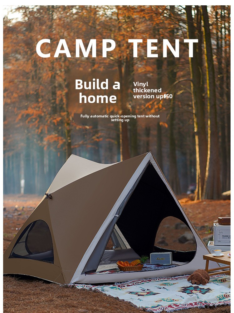 Triangular tent-black vinyl-3-5 people