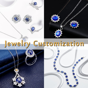 0.5 zaffiro coltivato in laboratorio-10 carati color smeraldo/taglio ovale blu reale laboratorio ha creato pietra zaffiro per gioielli - Product Image 6