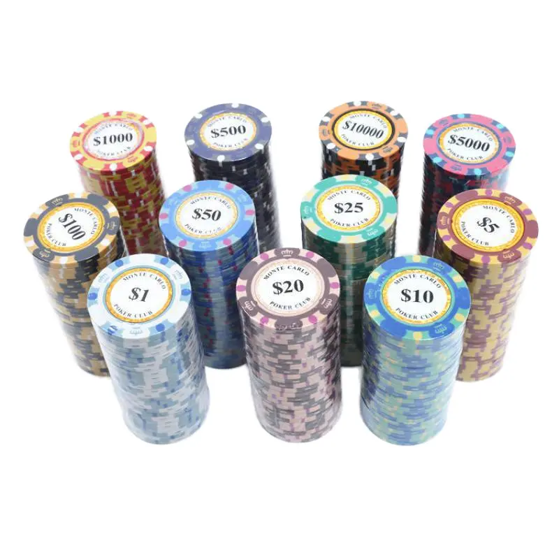 Caixa de 14g para fichas de pôquer em cerâmica ABS personalizada para atacado
