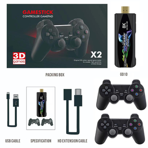 X3 Pro4Kゲーミングスティック256GB30000ゲームレトロゲームコンソールHDビデオゲームコンソールPSPPS1GBA用2.4Gデュアルワイヤレスコントローラー