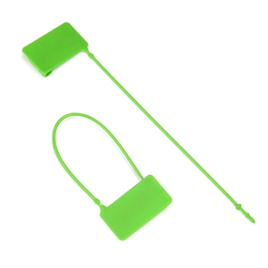 Nhựa an ninh ổ khóa con dấu thẻ dùng một lần làm xáo trộn hiển nhiên khóa nhãn không thấm nước có thể ghi vải giày Túi Khóa thẻ - Product Image 4