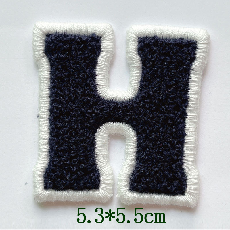 Grande lettre H bleu marine