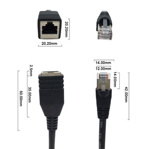 Cat 6/Cat5E FTP korumalı erkek dişi konnektör RJ45 ağ LAN yama kablosu Ethernet uzatma kablosu - Product Image 2