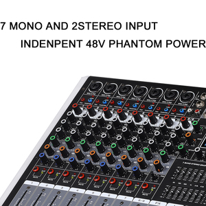 Fashional E8L 8 CHANNEL 2*350W 100mm Fader Digital 99 <strong>DSP</strong> 48V Phantom Power Big Colorful <strong>Display</strong> Professional Sound Mixer - Product Image 6