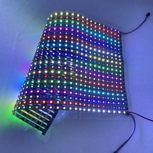60pixels*30pixels(100cm*50cm)addressable RGB Full Color WS2812B/WS2811 Flexible <strong>LED</strong> Pixel Panel Light DC5V;IP20;BLACK <strong>PCB</strong> - Product Image 1
