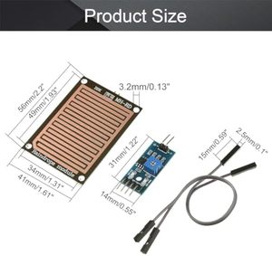 Aismartlink Fielect Módulo Raindrops <span class=keywords><strong>Sensor</strong></span> Detecção <span class=keywords><strong>Raindrop</strong></span> Umidade Chuva Monitoramento Sensibilidade Meteorológica