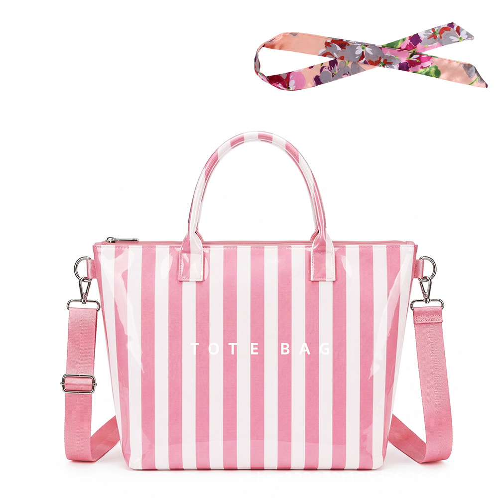 Pañuelo de seda blanco rosado