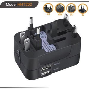 Yinstech All-in-one อะแดปเตอร์สำหรับการเดินทางระหว่างประเทศที่มี2พอร์ต USB ป้องกันการ OVP สำหรับกล้องและแล็ปท็อปใช้ได้กับเราในสหราชอาณาจักรและยุโรป - Product Image 3
